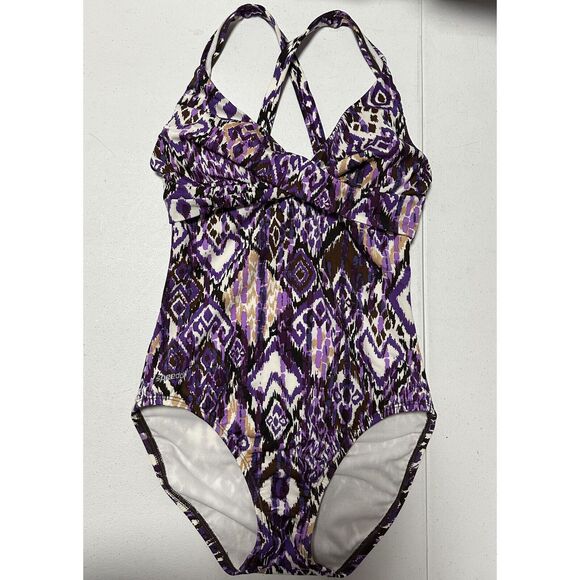 Speedo Women Racerback One Piece Swimwear Swimsuit Pool Beach Modest Size 10 - Picture 1 of 4